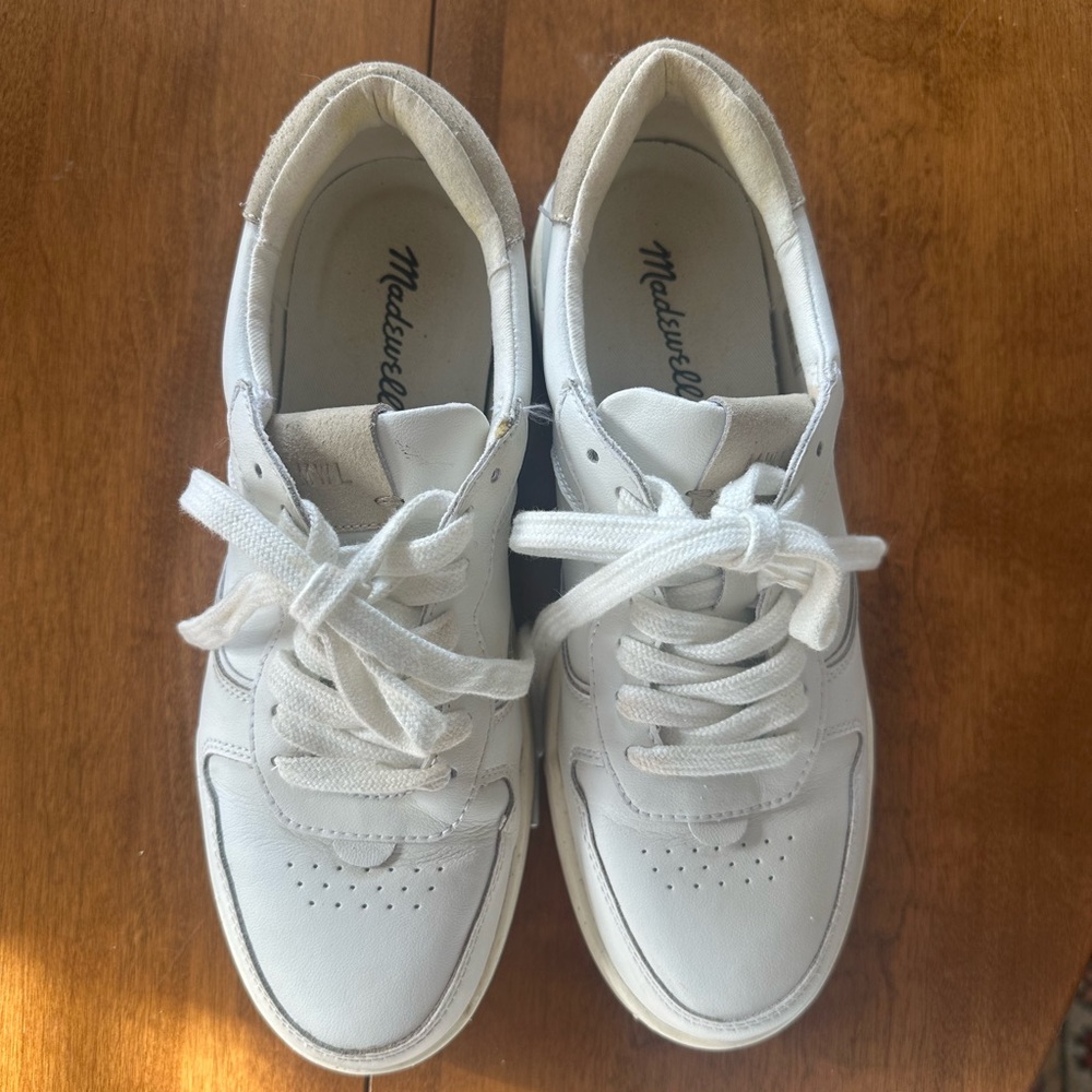 Madewell White/Ivory Court Sneakers